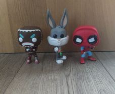 3 Funko Pops Bundle Spider-Man, Bugs Bunny,  Merry Marauder