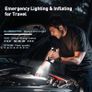 Portable Jump Starter with Air Compressor & Battery Booster - 12V with Smart Jumper Cables, LCD Display, Fast Charge -/, Tire Inflator for, SUVs, Trucks (for 5.0L Gas/3.0L Diesel Engines) - Emergency Power Bank, Start Image 3