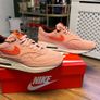 Men's Pink Nike Air Max 1 PRM Premium Corduroy Trainers Coral Stardust / Bright Coral Image 2