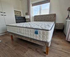 king size bed with headboard and new mattress