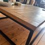 Large Bespoke Solid Wood & Steel Coffee Table Image 4
