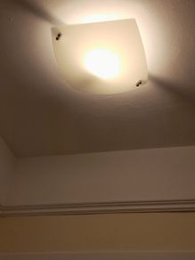 Pair of glass LED ceiling lights