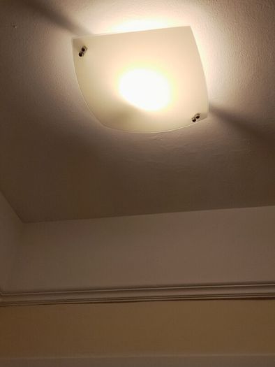 Pair of glass LED ceiling lights