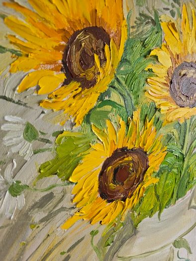 Oil painting "sunflowers"