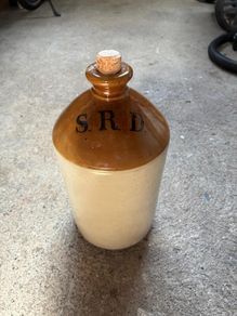 Original WWII 1939 British Military SRD Stoneware Rum Jug