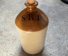 Original WWII 1939 British Military SRD Stoneware Rum Jug