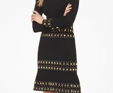MICHAEL Michael Kors black studded dress