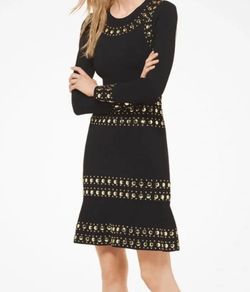 MICHAEL Michael Kors black studded dress