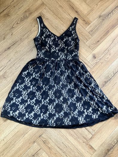Principles Black and white lace occasion dress