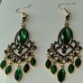 Gold Emerald Waterfall Bohemia Vintage Style Earrings Image 5