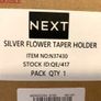 Silver Flower Candlestick Image 6