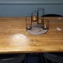 Large dining table rustic farmhouse style with iron styled legs Image 3