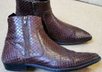 Asos Brown Snakeskin Chelsea boots