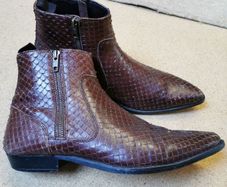 Asos Brown Snakeskin Chelsea boots