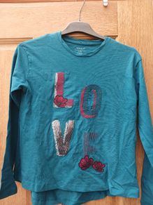 Gorgeous blue/teal colour tee shirt, age 11-12 NAME IT
