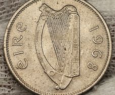 Ireland 1968 6d Sixpence Beautiful Uncirculated
