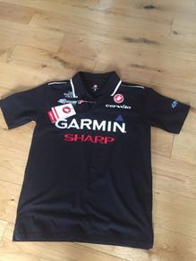 Garmin Sharp team issue polo shirt size M