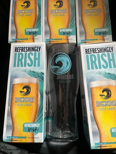 Rockshore beer pint glasses
