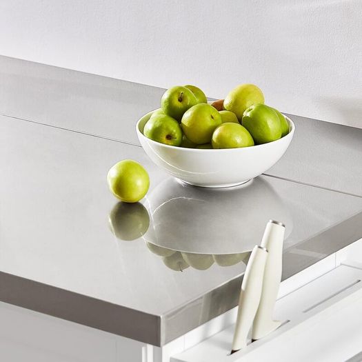 Kitchen Island  with  Expandable Stainless Steel Top