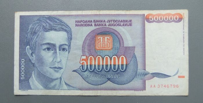 Yugoslavia 500000 Dinara