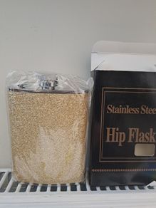 Gold glitter Hip flask