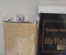 Gold glitter Hip flask