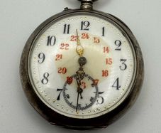 FAVRE FRERES Ankre Silver 800 pocket watch