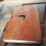 Antique Military Travel Vanity Shaving Bevelled Folding Mirror Image 6