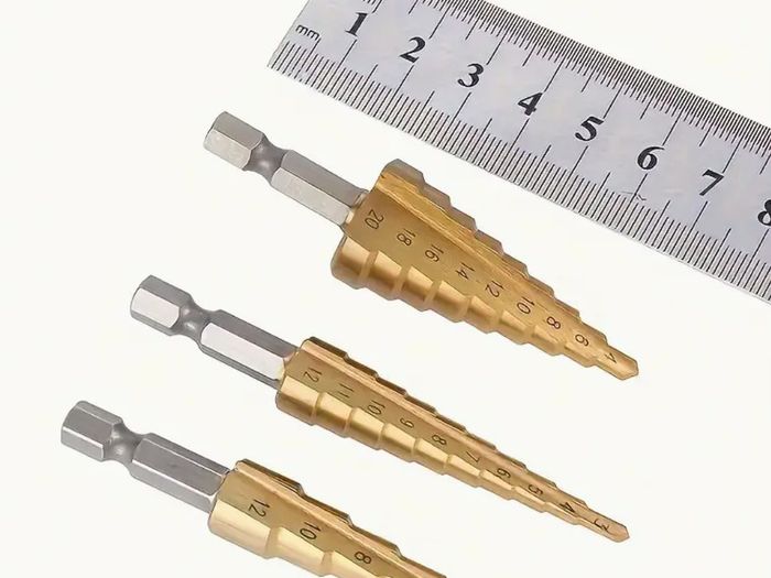 3pcs Drill Step Titanium Coated High Speed set - High Precision, Multi-Size for Wood & Metal, Durable & Versatile Free viewing