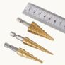3pcs Drill Step Titanium Coated High Speed set - High Precision, Multi-Size for Wood & Metal, Durable & Versatile Free viewing Image 3