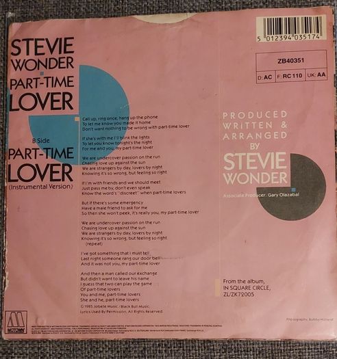 Stevie Wonder - 'Part-time Lover'