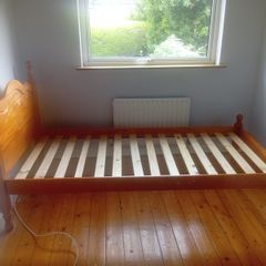 Single wooden bed,with used but good condition mattress if required