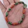 Antique Venetian Style Floral Parrot Green Glass Beads Necklace Image 4