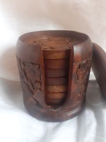 Solid Wood Coaster Set