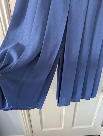 Vintage 1980/90s Wool Mix Blue Maxi Skirt Size 12