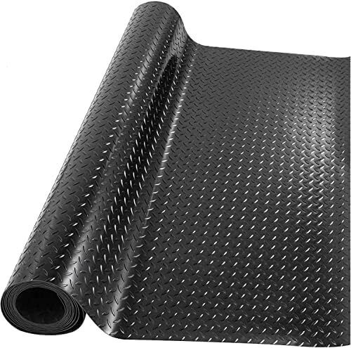 Rubber Garage Flooring Matting 1m x 5m Heavy Duty Rubber Matting Roll, 3mm Workshop Garage Flooring Mat, Anti-Slip, Indoor & Outdoor