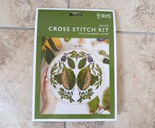 RHS Cross Stitch Kit, Melon Design, 8"- 21 cm, Embroidery Kit - DIY Crafting Set