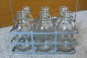 A Set of 6 Small Vintage Milk Bottles