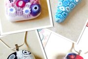 Handmade Millefiori Glass Pendants - FREE DELIVERY