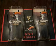 Guinness beer Official 2 Pint Glasses set