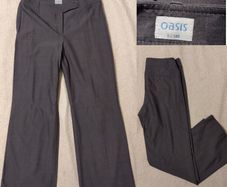 Oasis Grey Wool Mix Trousers