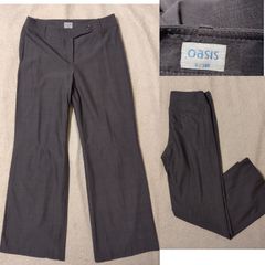 Oasis Grey Wool Mix Trousers