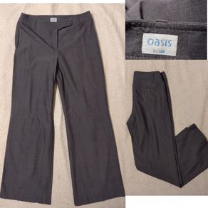 Oasis Grey Wool Mix Trousers