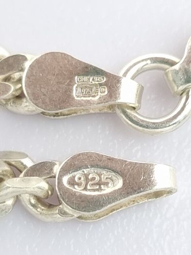 Signed 925 Silver Curb Link Chain