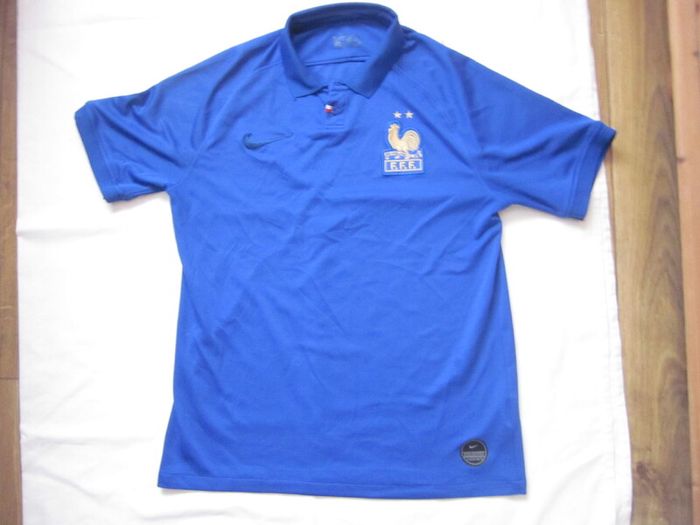 Nike France 2019 Home Two Stars 100th Anniversary Shirt