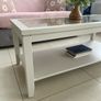 Painted coffee table with wicker effect top Image 6