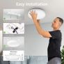 15W 1500lm Ceiling Lights, 100W Equivalent, Waterproof IP54, Small, Dome, Modern, Flush Ceiling Light for Kitchen, Bulkhead, Toilet, Porch, Bedroom, Utility Room (FREE POSTAGE) Image 3