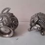 Indian Salt & Pepper Silver Condiments Image 4