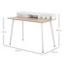 Computer Desk with Monitor Stand, Drawer and Storage Compartments, Compact Desk for Home Office and Small Spaces, White Image 2