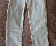 white denim trousers, size 32, Zara